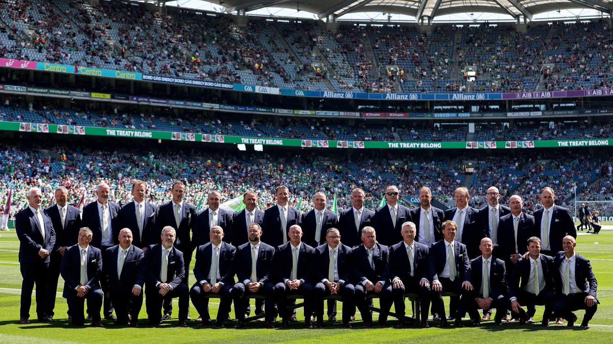 TipperaryGAA's tweet photo. The Tipperary panel that captured the 2001 All Ireland Senior Hurling Championship, completing a magnificent treble by also winning the League and Munster Championship that same year, was honoured yesterday at Croke Park. https://t.co/j8tz7AukzC