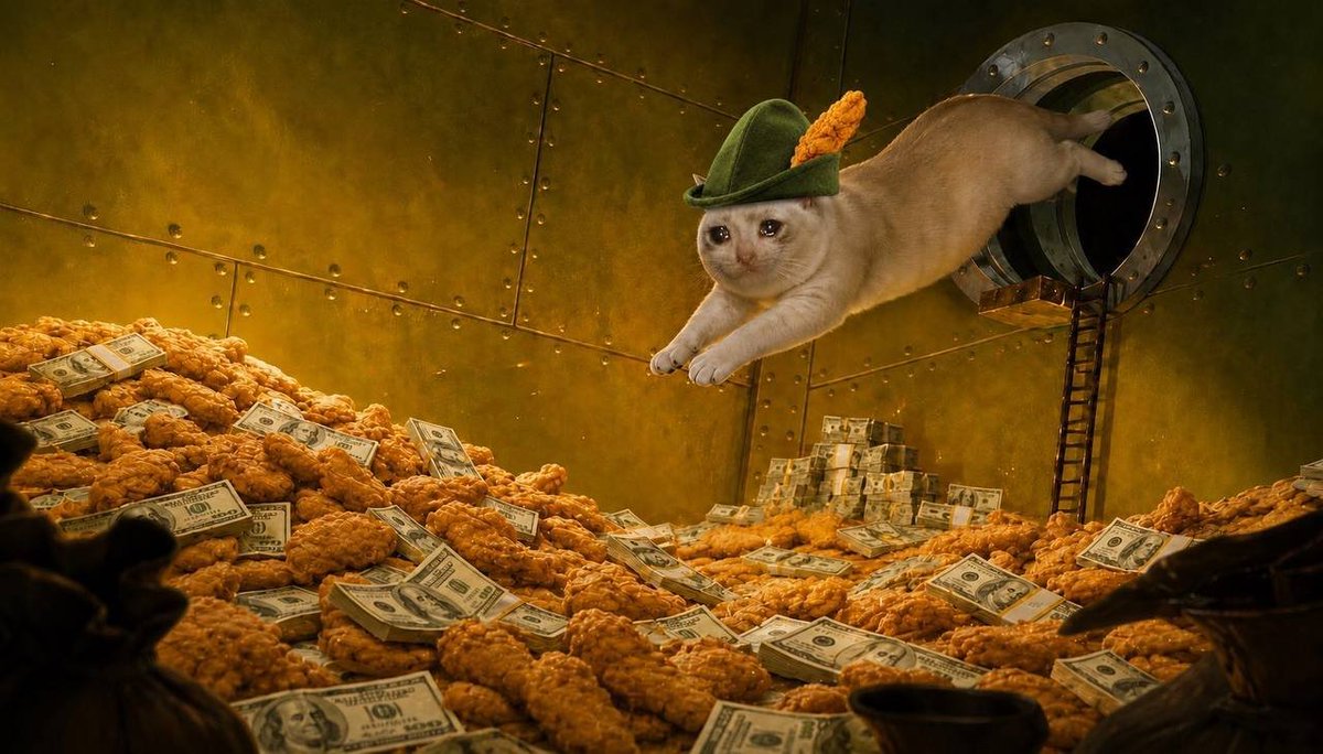 Drallio's tweet photo. with things starting to feel hotter on robinhood chain, especially after the move $CASHCAT has already made:

if robinhood has bigger ambitions this cycle, i’d expect them to back the project that has already become closely tied to their brand.

they could literally step in and absorb most of the market share, especially with the amount of volume and attention robinhood chain is already getting at such an early stage.

and if that happens, $CASHCAT is clearly positioned to benefit the most.

the memecoin culture shift we’ve been waiting for is happening on robinhood.