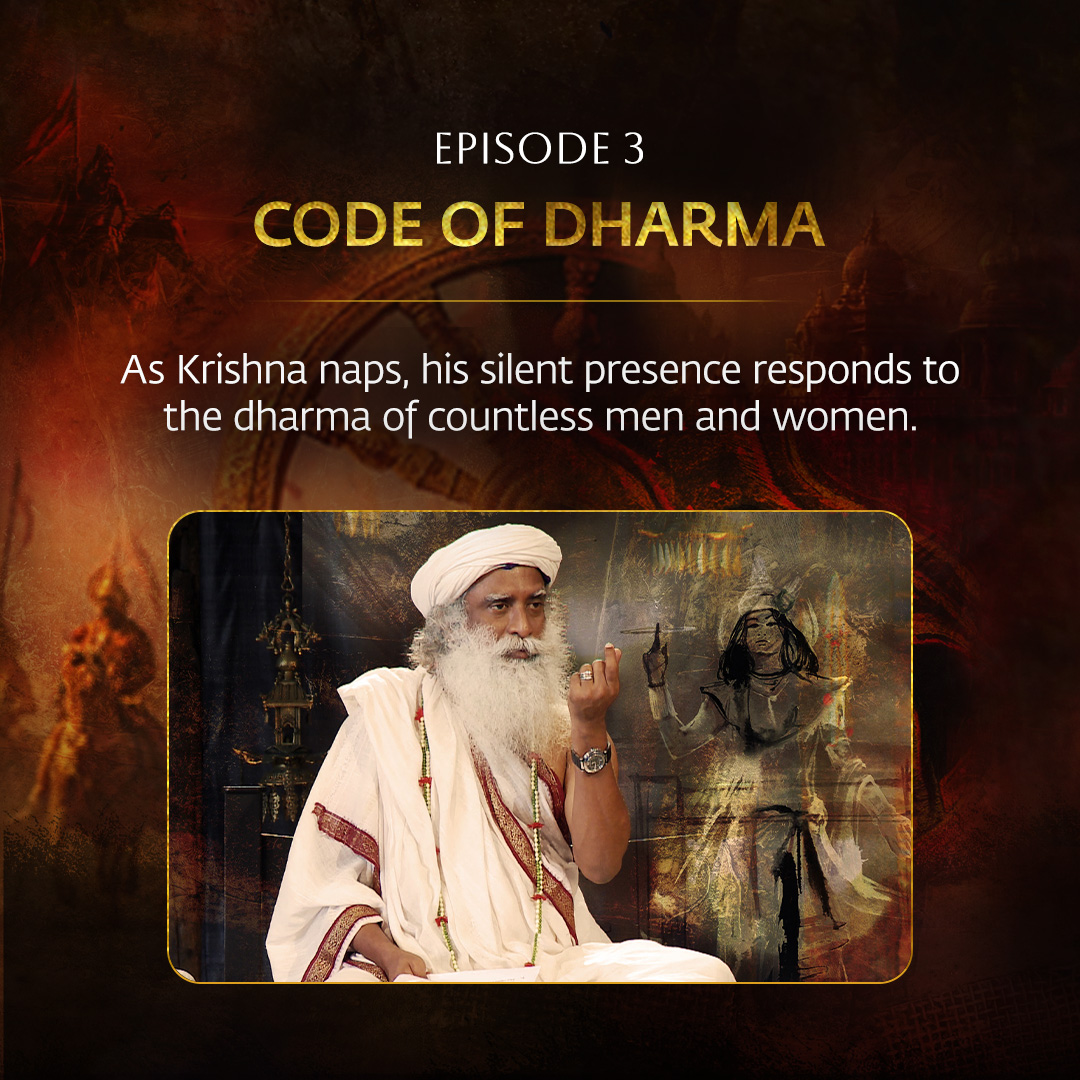 ishafoundation's tweet photo. The Mahabharat is not just a story of war, victory, and loss. It is a profound exploration of dharma, karma, and the complexity of human life.

In Chapter XIV: Dharma & Adharma, Sadhguru looks at what it means to move beyond simplistic ideas of right and wrong, and explores dharma through Krishna, Bhishma, Gandhari, and the very mechanics of existence.

Watch the full series now on Sadhguru Exclusive:
https://t.co/cgbDzLJLSq