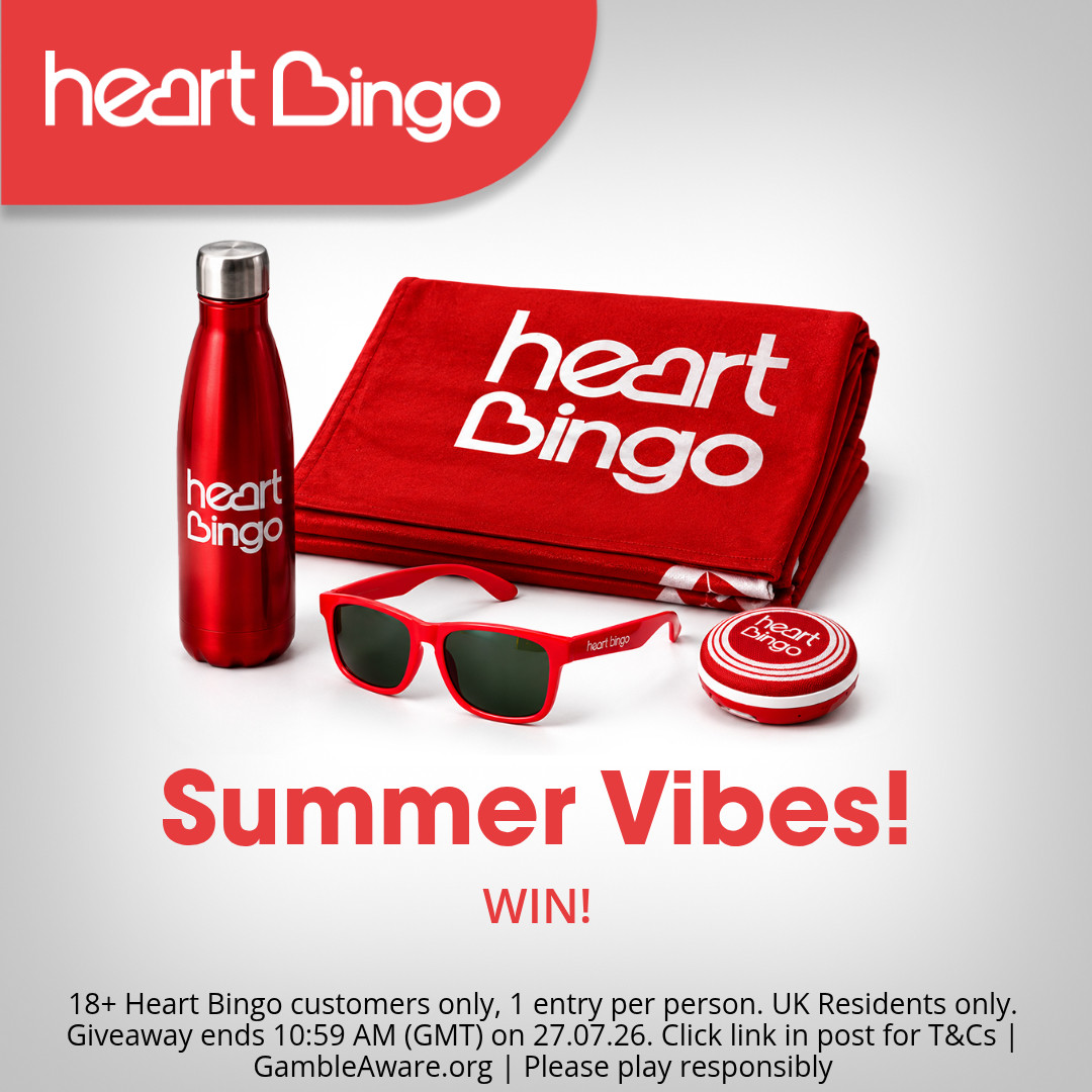 HeartBingo's tweet photo. #MerchMonday is back! We have amazing summer merch bundles to give away 😎. 5 x bundles are up for grabs. Here's how to get involved:

1. Like, share &amp; tag a friend ❤️
2. Winners picked 27th July... Good luck!

Full terms: https://t.co/snr0qIg52i

#competition #giveaway #win https://t.co/s3Qz3pfK3n