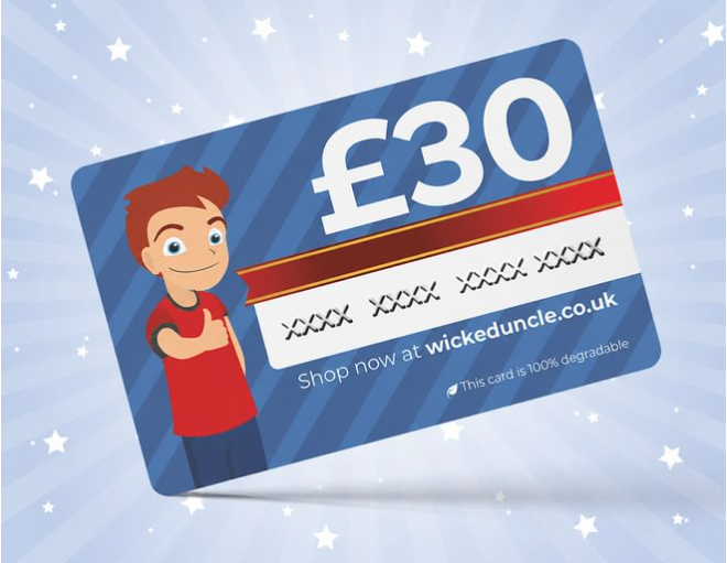 WickedUncle's tweet photo. Did you know you can be the "cool" relative without guessing? 🎁

Our new £30 Gift Card lets them choose from 900+ fun, unusual presents. You add a personal note, they pick the gift they really want. https://t.co/U5erhbmi3M