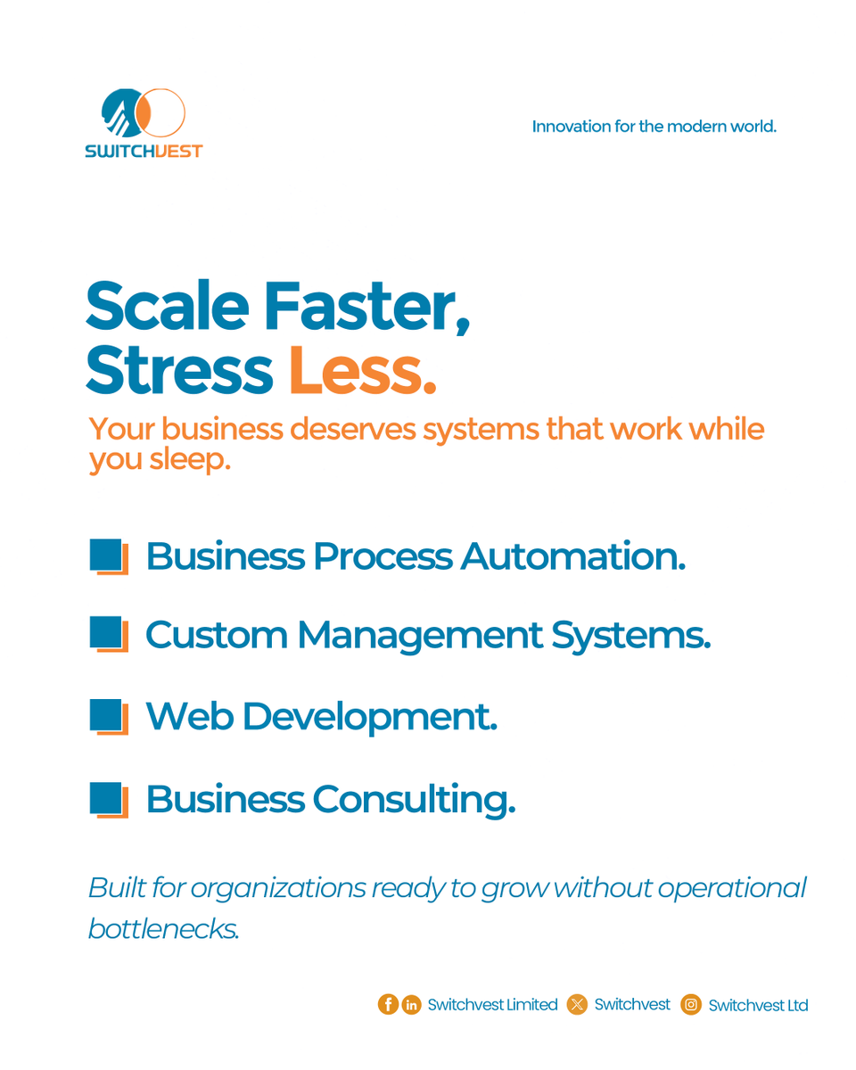 switchvest's tweet photo. Your business shouldn't stop because you took a day off.
Systems keep customers served, tasks moving, and operations running even when you are away.
Less stress. Better structure. Faster growth.
π© Let's build a business that works beyond you.
#BusinessSystems #SwitchVest https://t.co/StzQ1S1IeA