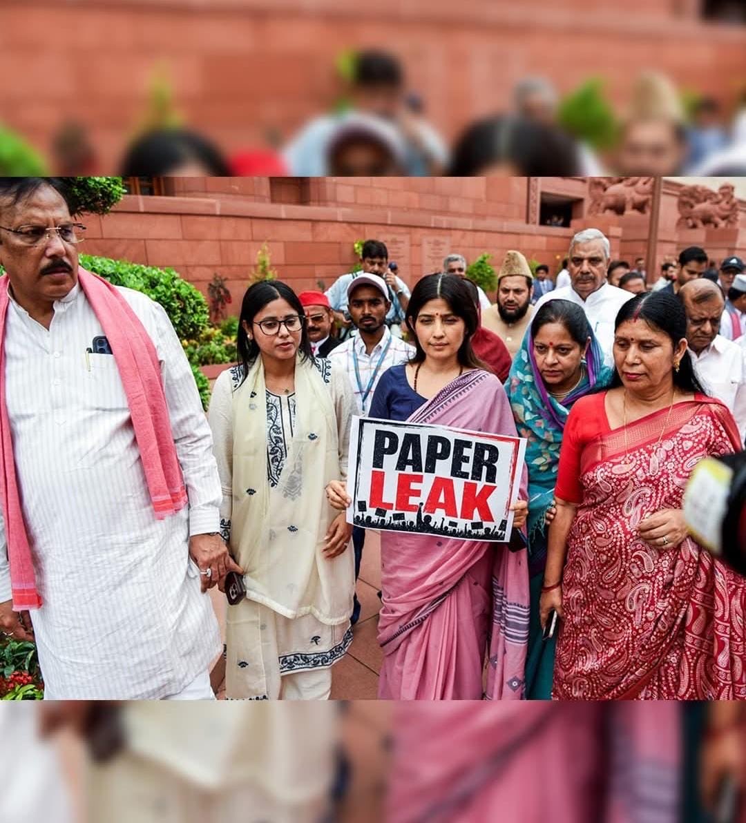 keyakahe's tweet photo. It is rather amusing to see Samajwadi Party protesting against paper leak. Someone please inform Mrs Yadav that during 2012-2017 while her husband was the CM of UP, more that FORTY times there were instances of paper leak. https://t.co/co1qCz9Hxh