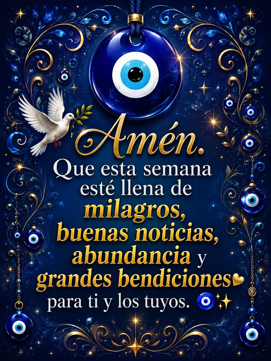 ramsesvidente7's tweet photo. 🕊️ Amén. Que esta semana esté llena de milagros, buenas noticias, abundancia y grandes bendiciones para ti y los tuyos. 🧿✨ https://t.co/OnSVmsRCGO