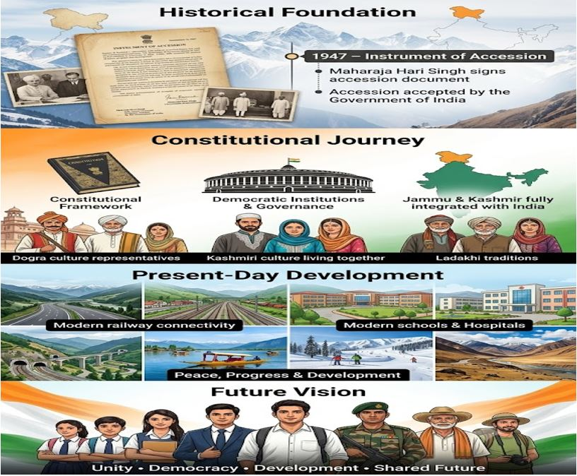 TQalmi5101's tweet photo. Constitutional relationship between #JammuKashmir and Union of India is rooted in the Instrument of Accession of 1947
#BharatKaKashmir
Since then,#KashmirIntegralPartOfIndia constitutional and democratic framework.
#KashmirIsIndia #HistoryStandsWithIndia https://t.co/2tDJbPnabt