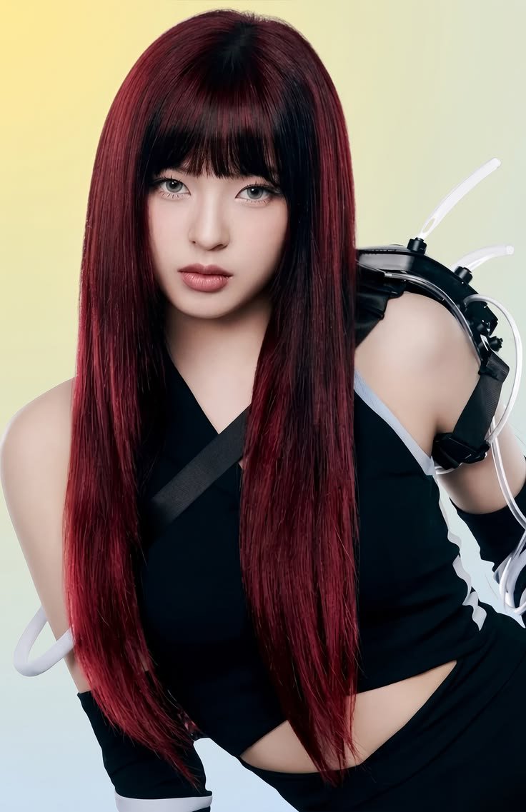 cavy_04's tweet photo. This photocard with that red hair and pose is absolutely stunning, it’s charismatic, unique, enchanting, sharp, and incredibly captivating it’s just insane🍒

#chiquita #babymonster https://t.co/WHLrhtFm8Z