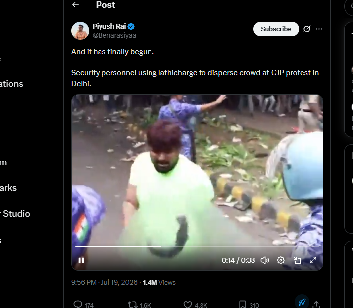 Jamesbonderr67's tweet photo. India is having an intense protest and this guy in green is going INSANELY VIRAL getting beat by police and TANKING IT

Übermensch translates to Superman, creating your own values which is why they are protesting the goverment

SO MANY VIEWS (not Abhijeet vampers)

1.4M views 
https://t.co/5ja8QzZ96a

1M views 
https://t.co/bjsnKRksMC

3k upvotes on reddit
https://t.co/x9f1SYicBD

4.3k upvotes 
https://t.co/0uyr6unqyn