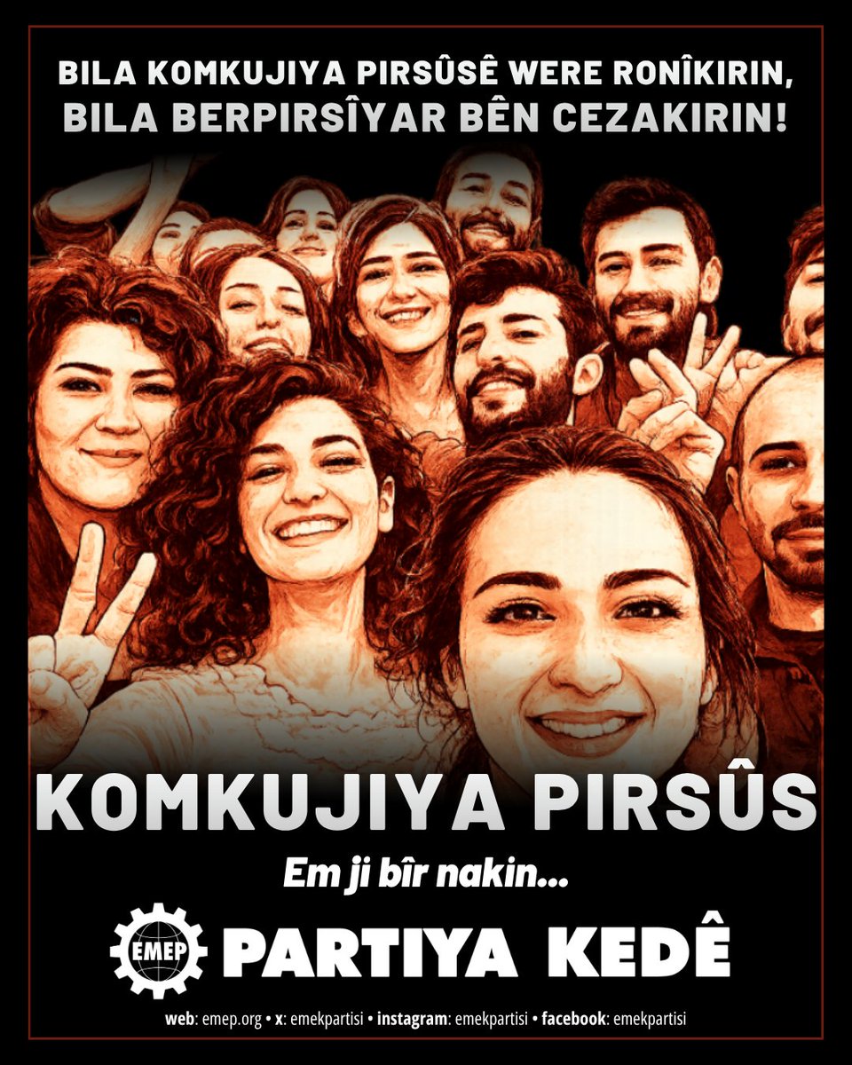 emepurfa_'s tweet photo. BILA KOMKUJIYA PIRSÛSÊ WERE RONÎKIRIN,
BILA BERPIRSÎYAR BÊN CEZAKIRIN!

***

SURUÇ KATLİAMI AYDINLATILSIN, SORUMLULAR HESAP VERSİN!

#SuruçKatliamı
#Suruç11Yıl https://t.co/C2Xi1qGkgV