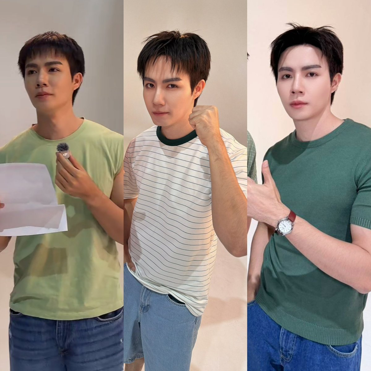 givernymone_t's tweet photo. พี่ช้างพระเอก green flag ❌ 
พี่ช้างพระเอก green shirt ✅

#Fittingมนต์รักฮักอีหลี 
@zee_pruk #ZeePruk https://t.co/wHOkFp1c9u