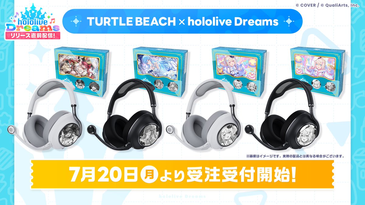 hololive_dreams's tweet photo. タートルビーチ × #ホロドリ 
コラボヘッドセット発売開始🎧

「Stealth Pro Ⅱ」のコラボモデルが通常版と同価格で登場！
全54タレント×ブラック／ホワイトから、“推し”のモデルを選べる特別仕様💯
2種類のバッテリーカバーと特別パッケージが付属✨️

▼販売ページ
・Amazon
https://t.co/rTHehLK7Kp
・ヨドバシ.com
https://t.co/QMcr6gPnXa
・ビックカメラ
https://t.co/WKvI6UoMzh

さらに、全国のヨドバシカメラ・ビックカメラ系列店にて、タートルビーチの売り場がホロドリ仕様に✨️
※一部店舗を除く