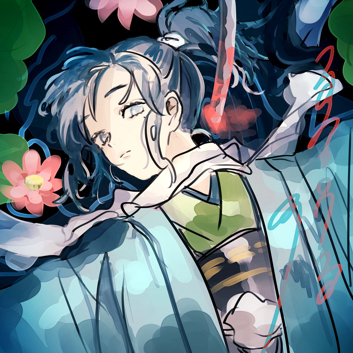やすイラスト原画 やすすさんの目に惹きつけられてしまいました✨