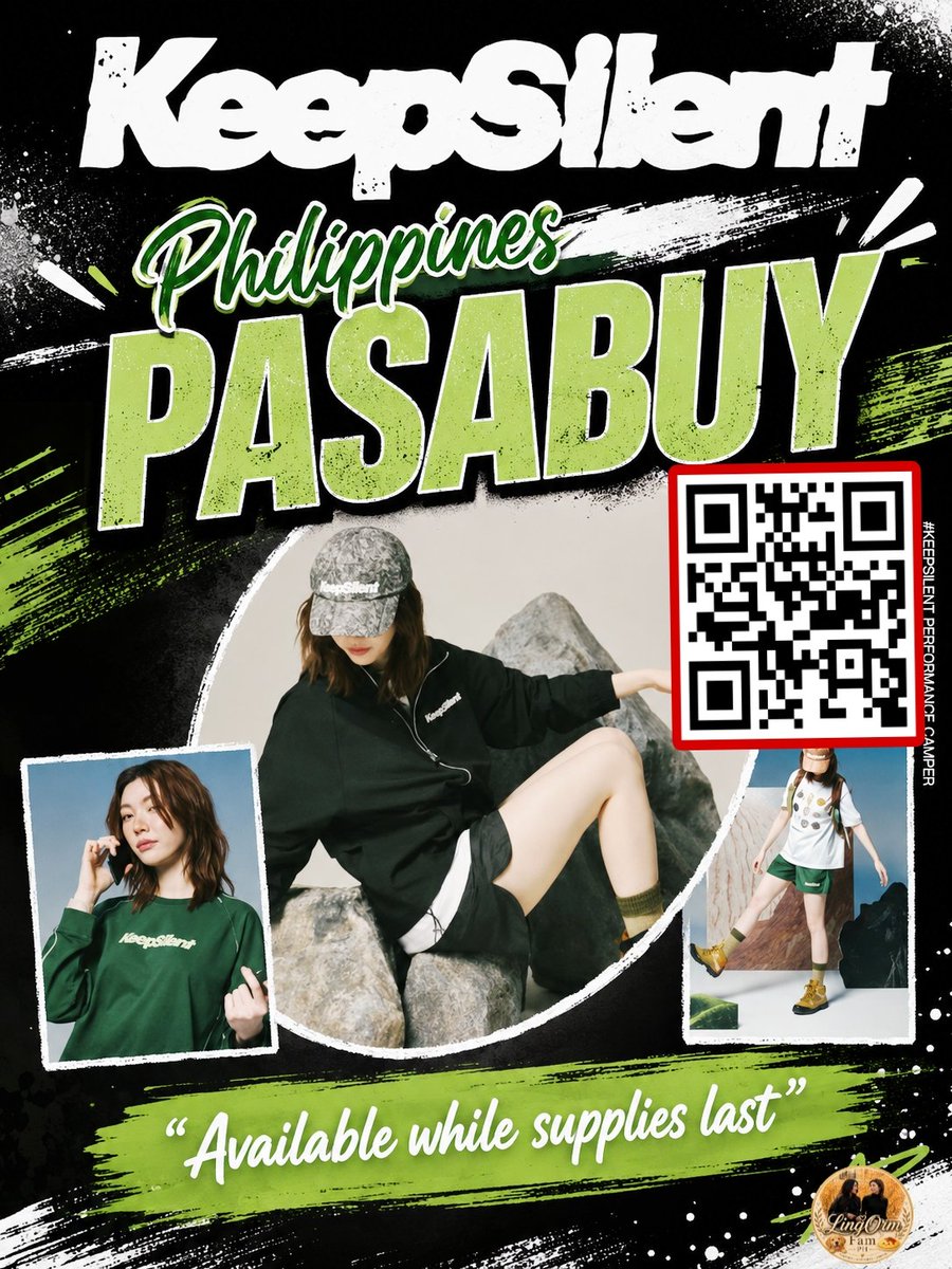 lingormfamph7's tweet photo. 🇵🇭 PHILIPPINES PASABUY IS NOW OPEN! 🛍️✨
Order your favorite KeepSilent items through our PH Pasabuy.

⏳ Available while supplies last.
Click here or scan the QR code in the picture.

Pasabuy: https://t.co/spcfLi56MU

#keepsilent #lingorm #ormkornnaphat 💚🖤 https://t.co/R5RppRBVzk