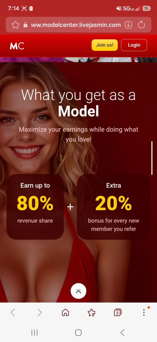 GilkRichie's tweet photo. Want to earn more as a live model? Join today and get up to 80% revenue share plus an extra 20% bonus for every new member you refer.

Start your model journey and turn your time online into real earnings.

Join now: https://t.co/OMFcjeWdds
Apply here: https://t.co/0i392PBt3a https://t.co/iH4VcpjxiE