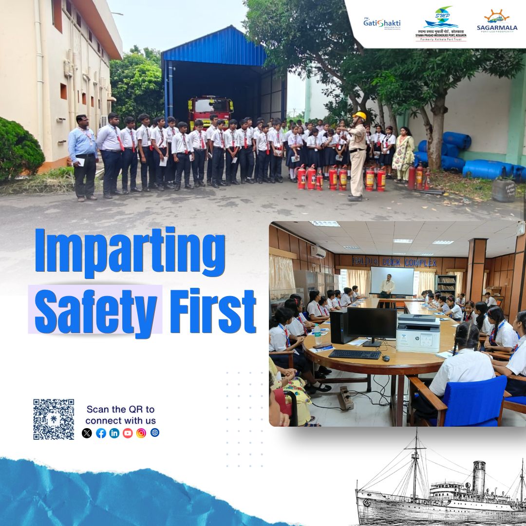 SMPort_Kolkata's tweet photo. Safety first! On 17.07.2026, the students of Apeejay School Haldia stepped out of the classroom and into a high-energy, hands-on Fire Fighting Training Program led by the expert team at the Haldia Dock Complex Fire Unit #SMPA!
From understanding the science of fire behavior to mastering fire extinguishers and watching live demonstrations, these students are now fully equipped for a safer tomorrow.
A massive thank you to the Haldia Dock Complex Fire Unit for teaching these essential life skills!
📍 Apeejay School Haldia
📅 July 17, 2026
#FireFighting #SafetyPreparedness #ApeejaySchoolHaldia #HaldiaDockComplex #NextGenLeaders #LifeSkills #SafetyAwareness