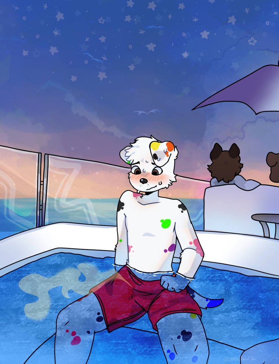 Mech_AD's tweet photo. I hope no one notices the water getting warmer over here~… https://t.co/u1q51Wl4Dc