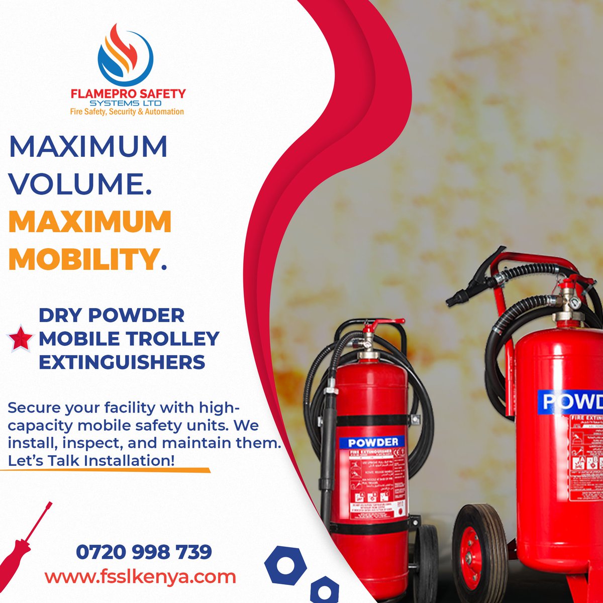 OfficialFssl's tweet photo. Minimize downtime, maximize safety. Trust our experts to seamlessly integrate mobile extinguishers into your emergency plans. 📋 Let's talk Installation!

𝐆𝐢𝐯𝐞 𝐔𝐬 𝐚 𝐂𝐚𝐥𝐥/𝐖𝐡𝐚𝐭𝐬𝐀𝐩𝐩> ☎𝟎𝟕𝟐𝟎 𝟗𝟗𝟖 𝟕𝟑𝟗
https://t.co/55kdOZGbLr

#flameprosafetysystems https://t.co/NES9VCQjAE