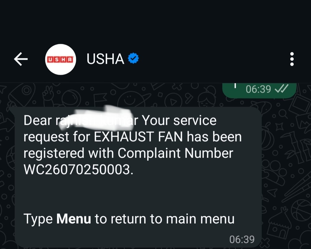Rajnish357's tweet photo. @UshaIntl #ushaindia #ushafan
My 2 month old Exhaust fan stopped working complained on 2nd july, Technician Vist on 4 july and updated for full replacement, 14 july replacement approved update on ticket, 20 july ticked marked close without any update or permission. Check images. https://t.co/Spy6qS9IQW