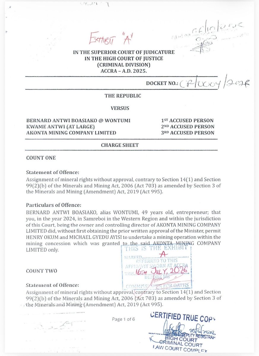 obiMpenaAustine's tweet photo. COURT UPDATE 

It’s 11:08am and Justice Audrey Kocuvie Tay moves to her conclusion 

Count 1 
Chairman Wontumi GUILTY and convicted https://t.co/FehTOKyiNS