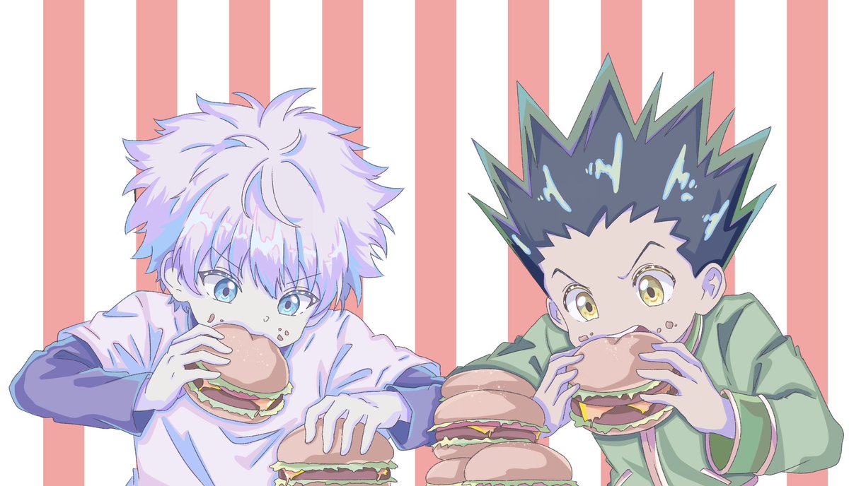 daifukuaomusi's tweet photo. #ハンバーガーの日
#hxhfunart 
ハンバーガーの日らしいからゴンとキルア描きました🍔！ https://t.co/X5UOGmiME1