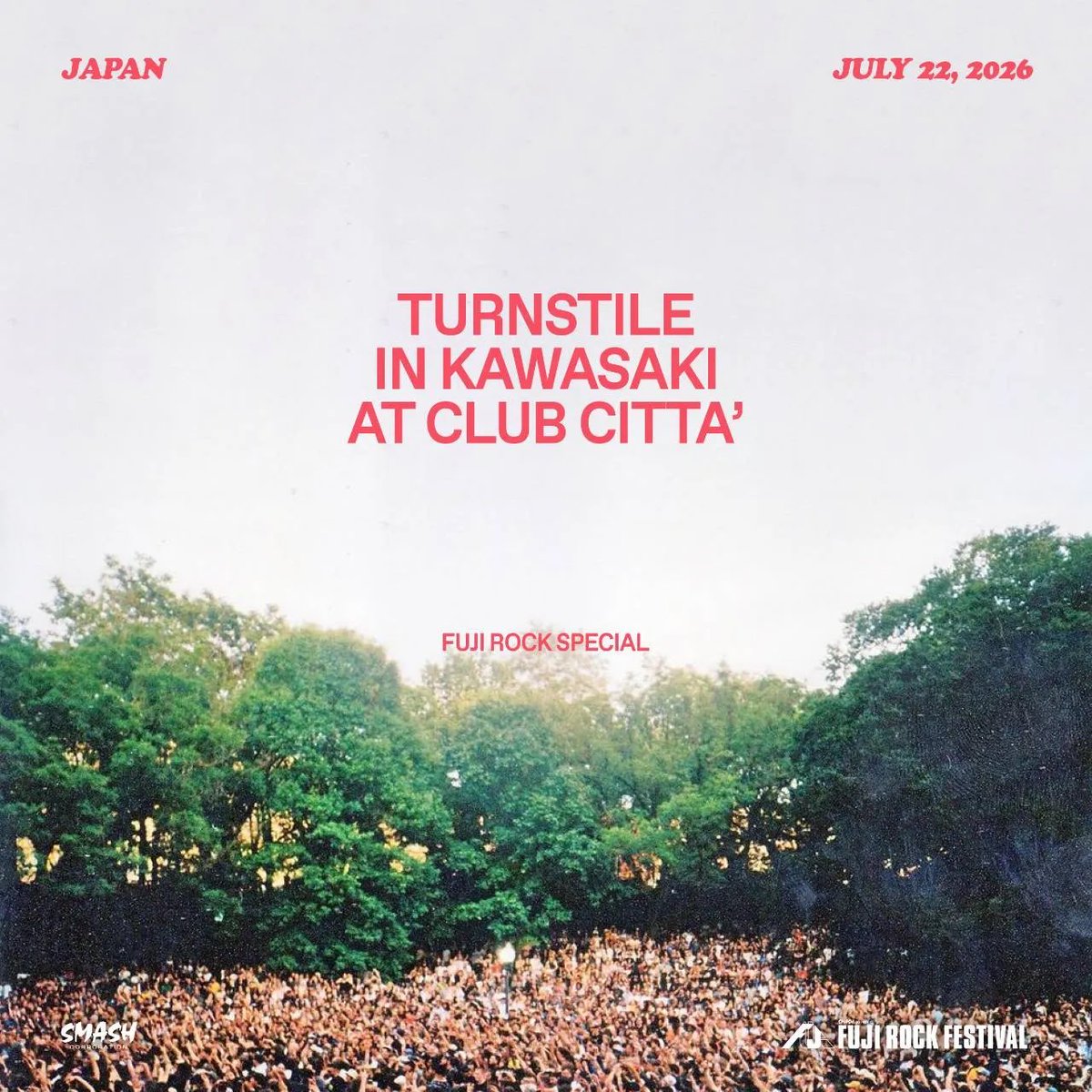 9KRA3's tweet photo. 【チケット募集】

7/22(水) CLUB CITTA'

FUJI ROCK SPECIAL
TURNSTILE

求:チケット1枚
譲:定価+手数料

切に求めております。リプライ・DMでご連絡いただけますと幸いです。 https://t.co/u0uJKQozZX