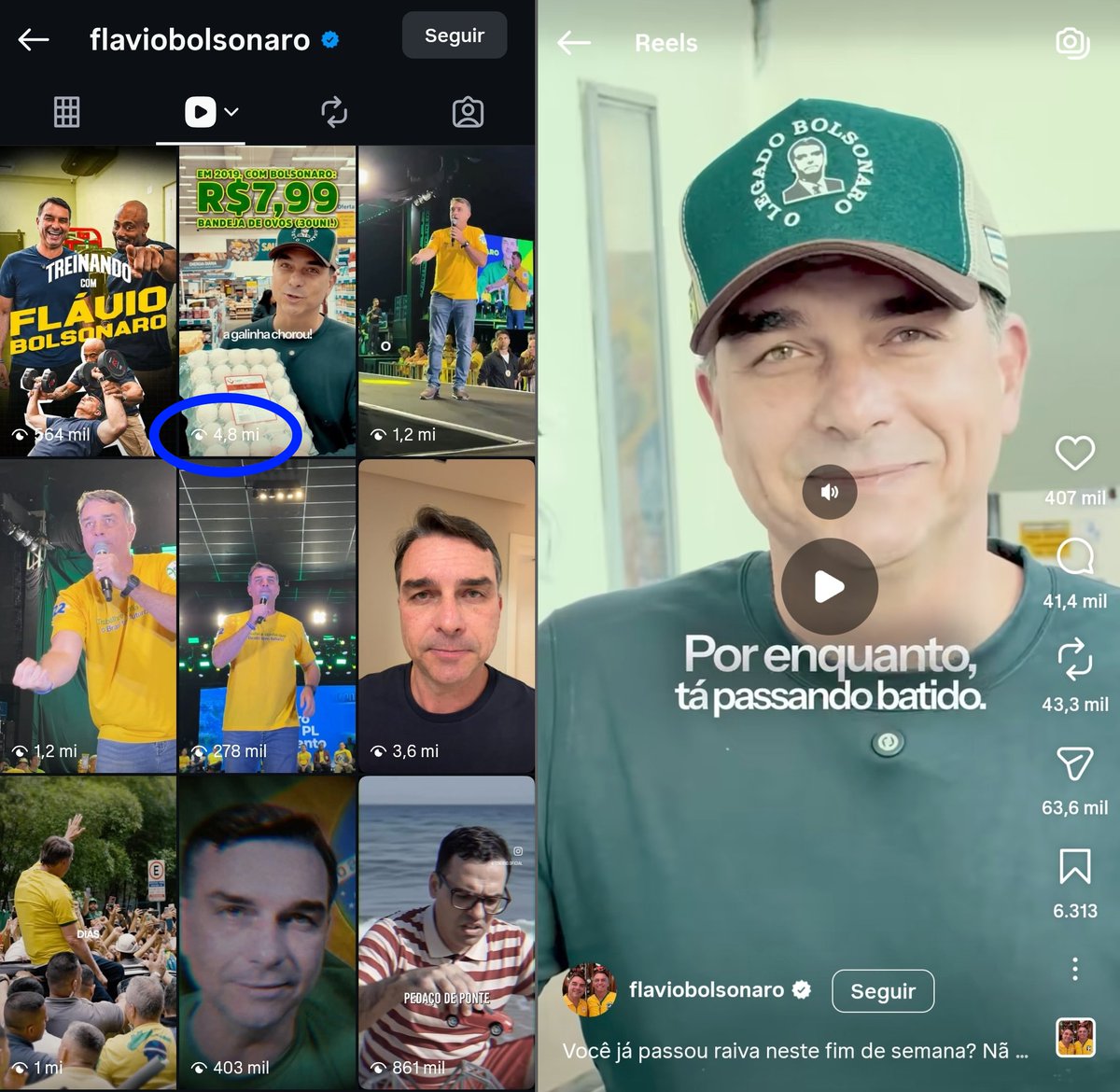 ViLiMiGu_Tex's tweet photo. Sugestões a campanha do Flávio Bolsonaro.

O vídeo mostrando os preços absurdos do supermercado viralizou e bateu mais de 4,8 milhões de visualizações no Instagram e por aqui, foram mais de 1 milhão de impressões. Portanto é um assunto que tem grande entrada no cotidiano do brasileiro.

A Sugestão que deixo seria uma vez por semana em diferentes locais do Brasil fazer um vídeo desses. Aproveitando as viagens e eventos, passe no supermercado local e faça um vídeo desse, não somente em grandes redes, mas em mercados de bairro. Creio que gere conexão com o povo.

Mais uma sugestão precedida de uma pergunta. Onde dá para comprar um boné desse, pois achei fantástico! Não sei se tem mais gente que gostou, mas eu compraria um boné desse...