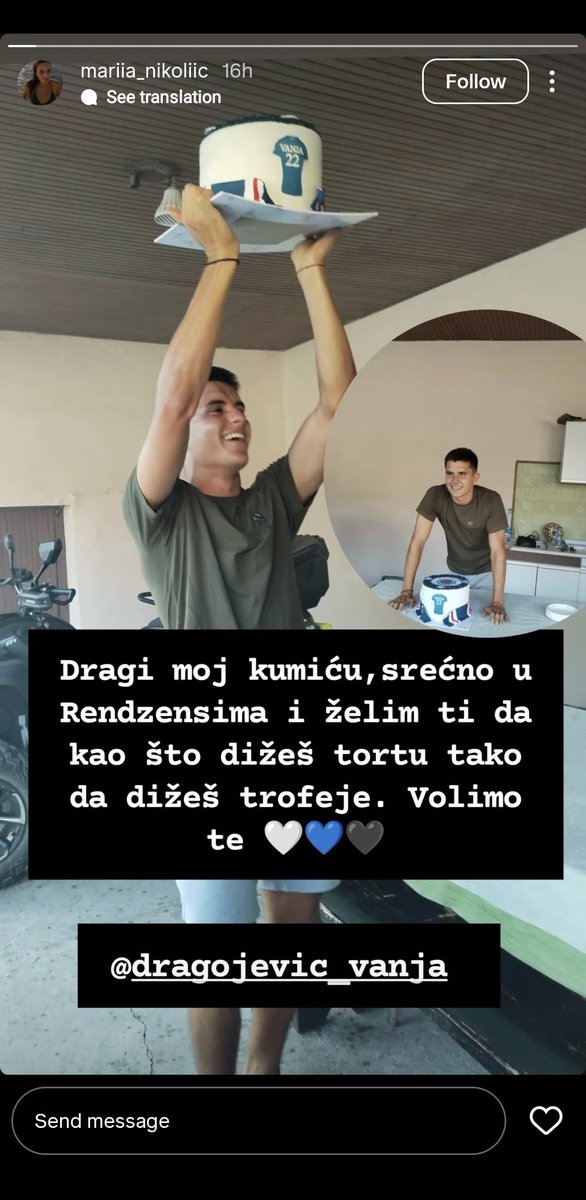 DakirThanveer's tweet photo. Vanja Dragojevic's friend/relative appears to have confirmed his transfer to Rangers on Instagram! 😅

Seems like he'll wear No. 22 at Ibrox! https://t.co/0IP1db5QSh