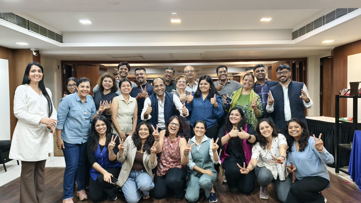 imgajananpawar's tweet photo. A facilitator never stops being a learner.

Grateful to participate in the Gamestorm in Ahmedabad by Asif @ITC_COMMUNITY , alongside an inspiring fraternity of fellow trainers.

#Facilitation #ContinuousLearning #Gamestorm  #ExperientialLearning #LeadershipDevelopment #Ahmedabad https://t.co/LsPedKoLg2