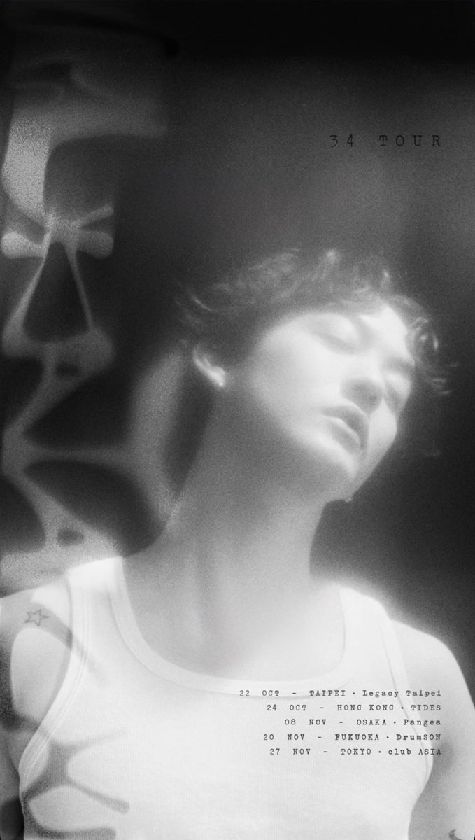 Da_iCE_15's tweet photo. 💙| #向井太一(@iamtailjp )

THE 34 TOUR 

￣￣￣￣￣￣ 
10.22 (Thu) Taipei  - Legacy Taipei
10.24 (Sat) Hong Kong  - TIDES

11.08 (Sun) Osaka  - Pangea
11.20 (Fri) Fukuoka -  Drum SON
11.27 (Fri)Tokyo — clubasia

￣￣￣￣￣￣
最速SNS先行 7/20(月) - 23:59
🎫https://t.co/hkzEcyGHdk https://t.co/71SGdlgezX