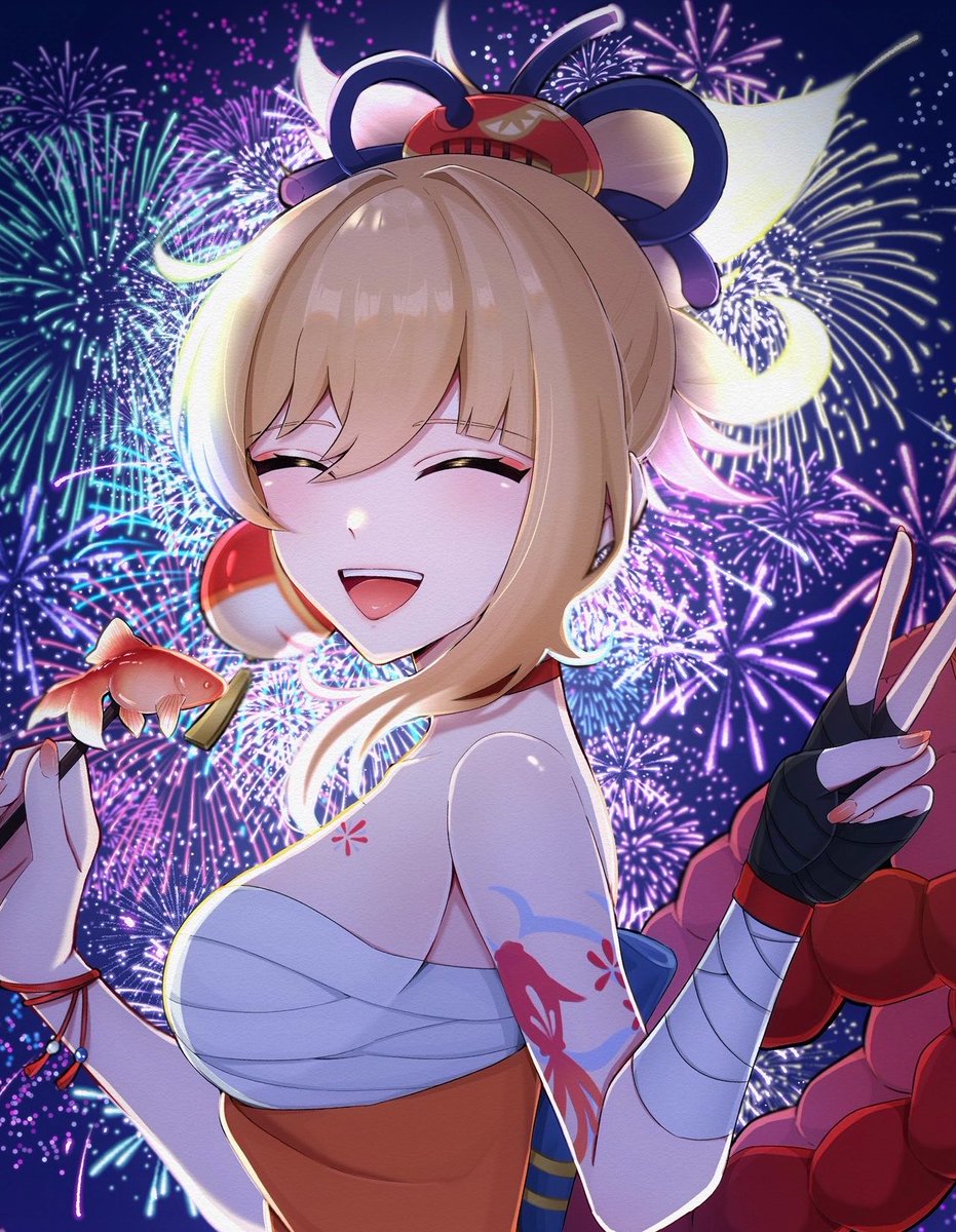 宵宮 宵宮🎇(再掲) #原神 #GenshinImpact #Yoimiya