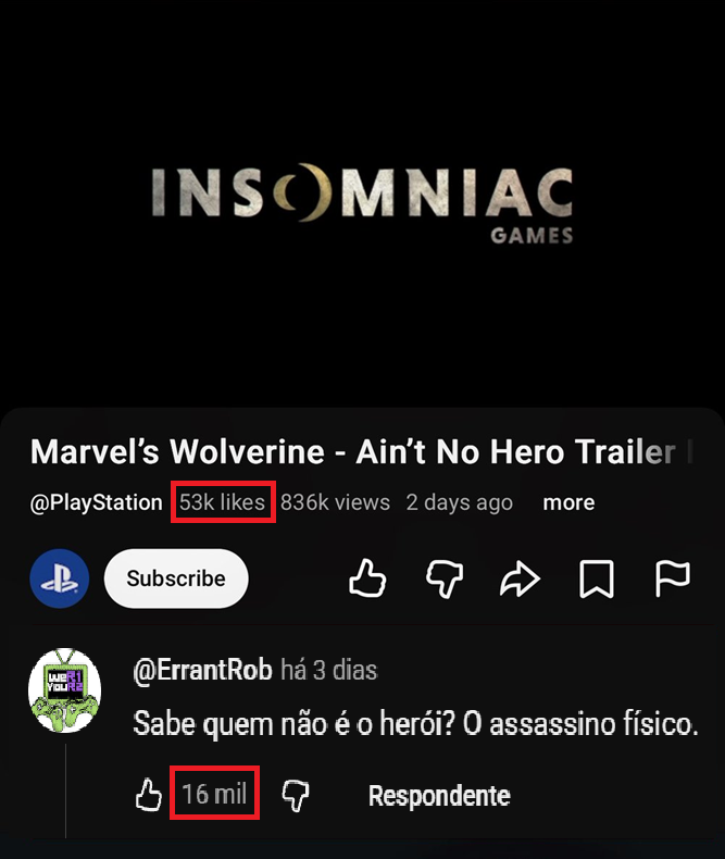 Lord_PSMG's tweet photo. 🚨 COVARDIA: SONY COMPLETA 20 DIAS FINGINDO QUE NADA ACONTECEU ENQUANTO TENTA CONTROLAR DANOS NOS BASTIDORES!

Hoje fazem 20 dias desde que a acovardada Sony anunciou o encerramento dos jogos em disco para 2028, visando acabar com a propriedade dos jogadores em jogos comprados para alargar minimamente sua margem de lucro nas vendas de jogos. A empresa está sofrendo a maior onda de protestos da sua história — maior que o hackeamento da PSN em 2011 — a nível global que transcendeu o mundo dos jogos para várias indústrias transformando a Sony em alvo constante de chacota e ataques até de outras empresas.

⚠️ NEM WOLVERINE ESCAPOU:
O novo trailer lançado em há 4 dias tem quase todos os comentários compostos por revolta popular sobre o fim das mídias físicas, com um deles tendo 30% de likes comparados aos do próprio vídeo e continua crescendo.

Empresa vem desesperadamente se esquivando do assunto enquanto estaria tentando de tudo para controlar o dano nos bastidores, com diversas atividades suspeitas reportadas, como:

1 - Suposta sabotagem em notas de comunidade no twitter
2 - Bloqueio de protestantes em uma live da conta oficial da PlayStation francesa
3 - Se achar grande demais para dar satisfações
4 - Suposto uso de bots nas redes para apoiar decisão
5 - Desmascaramento sobre vendas de jogos físicos
6 - Ofertas de 50% de desconto na Plus pra quem cancelasse