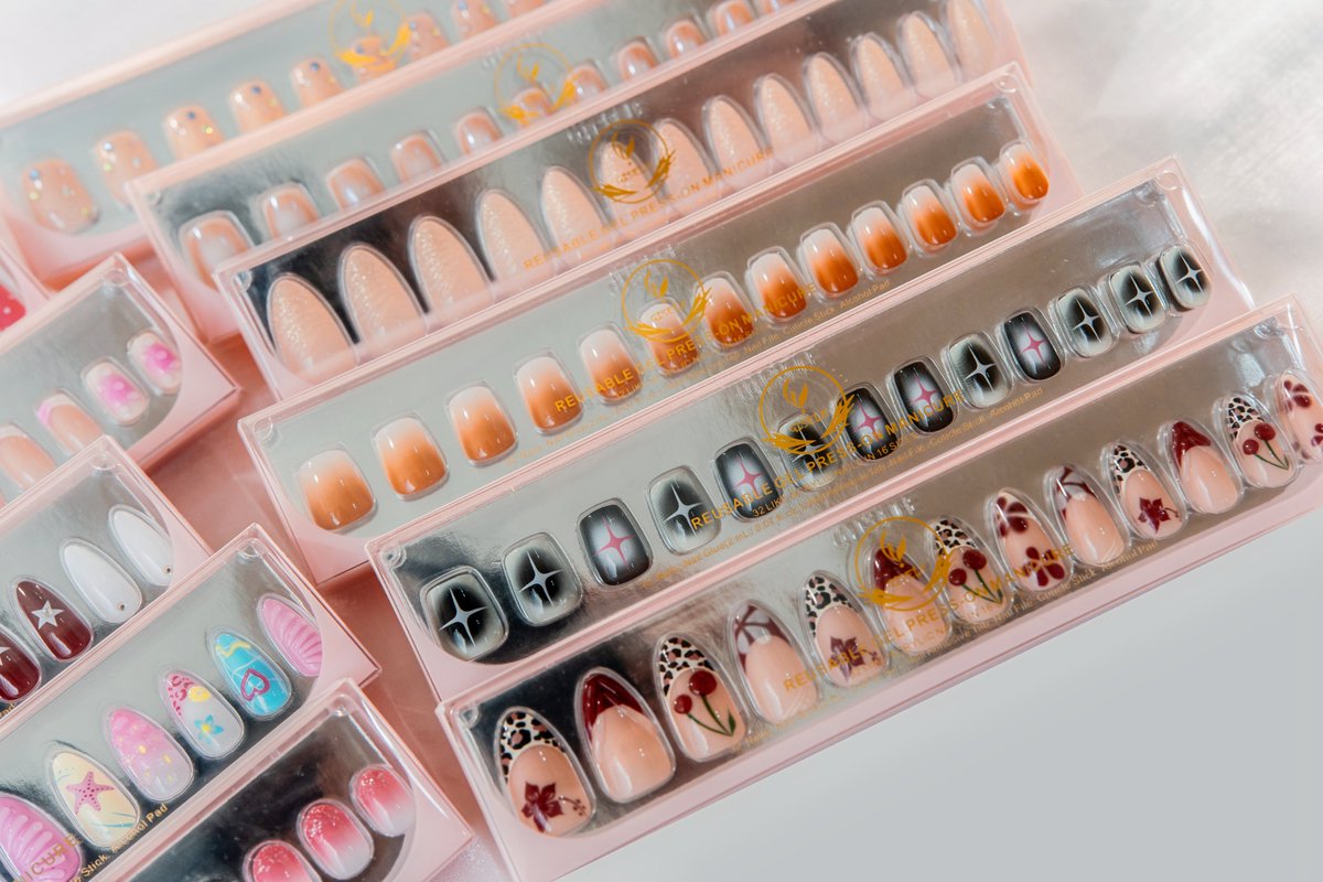 GiseleCrafts's tweet photo. 💅 New styles, ready for your next collection!
French tips, cat-eye, ombré & 3D press-on nails with HEMA-Free materials, OEM/ODM support and fast delivery.
📧 sales@giselenails.com
🌐 https://t.co/fwqd4IuKKU
#gisele #pressonnails #oemodm #nailfactory #wholesalenails https://t.co/ZDXASiiris