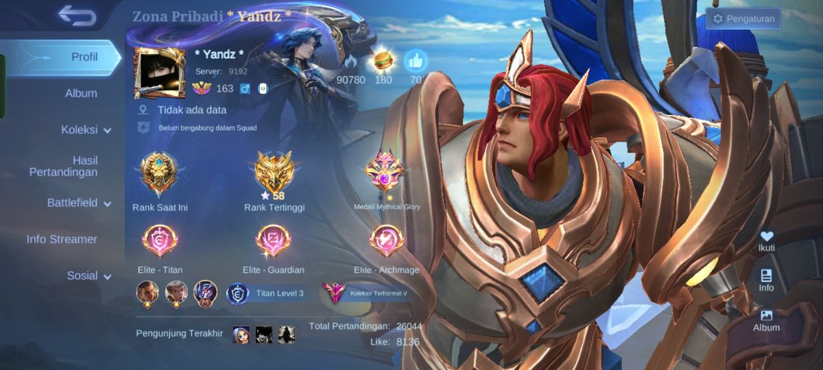 p36424's tweet photo. Anomali yang sangatlah bikin naik darah tinggi anjing,454 match masih legend 5,26k cuma mentok glory 58 nih gue cantumin nick ml nyaa * Yandz * https://t.co/ZzZCAaK2Pd