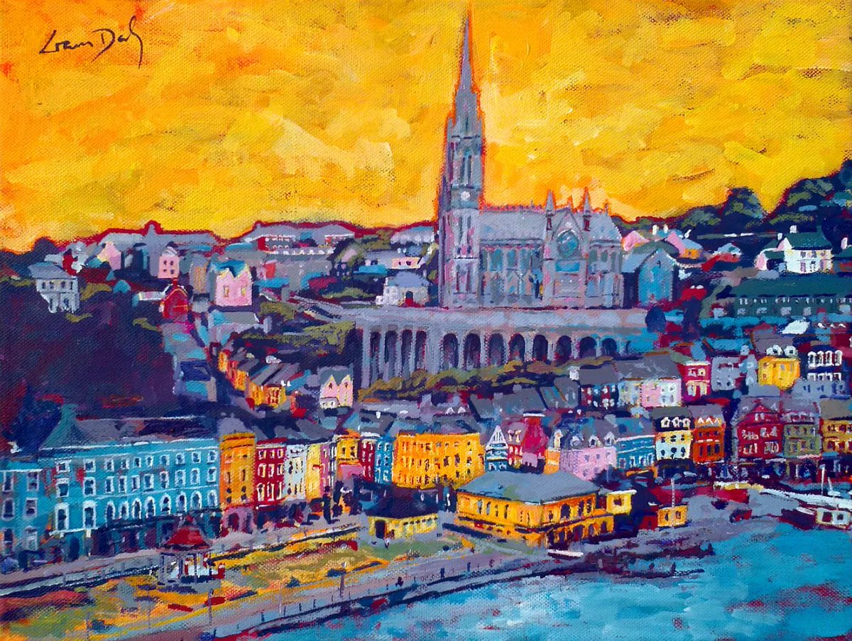 GroomB's tweet photo. Cobh III (County Cork), painting by Liam Daily, Irish artist. https://t.co/HW9pMVTExv