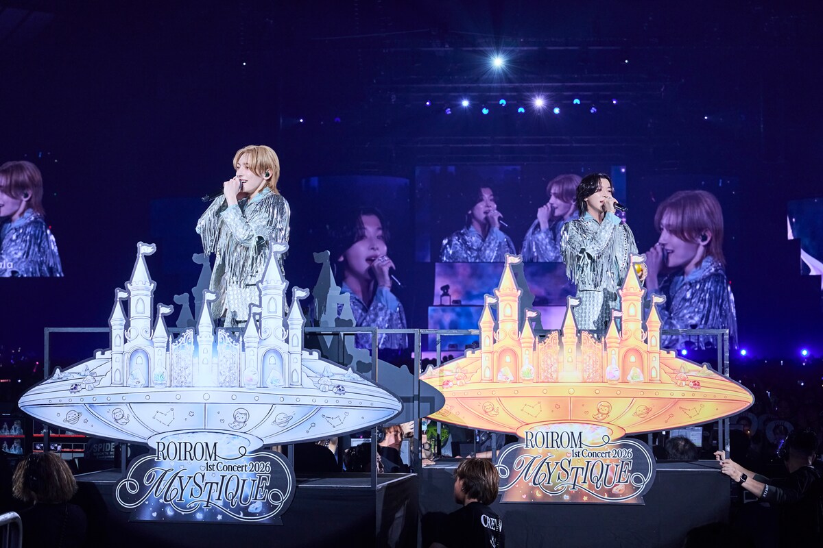 natalie_mu's tweet photo. ROIROM、横浜アリーナで表現力と進化見せる
新曲「GHOST HOUSE」初披露👻
https://t.co/l694aARXk0

初のFC会員限定ツアーも開催🎉

#ROIROM https://t.co/VRfWaK76BP