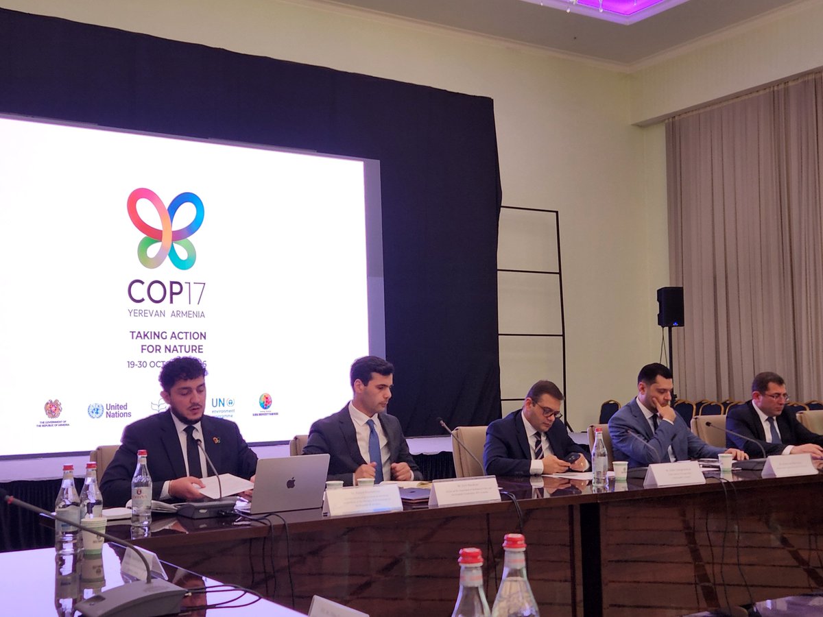 AndrewTurnerCAN's tweet photo. Merci au ministre de l’Environnement Matevosyan et au MAE pour les informations partagées concernant les préparatifs de COP 17 de l’ONU sur la biodiversité en octobre 2026. Cette réunion souligne l’engagement de l’Arménie en faveur de l’environnement et sur la scène mondiale. https://t.co/hPuu7bJwOO