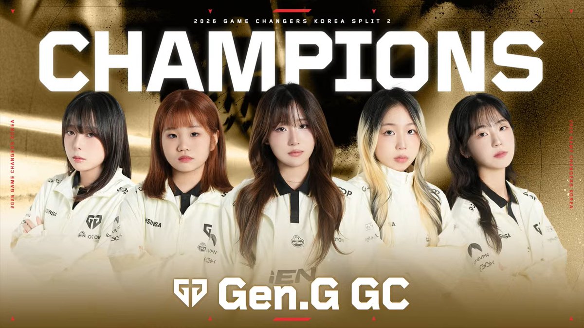 ValorantLee's tweet photo. VCT 2026: Game Changers Korea Split 2

🏆Gen.G GC
Qualifies To VCT 2026: Game Changers Pacific
📺https://t.co/r5sXmYVlXB

#VCTGameChangers #VALORANT https://t.co/sOW58sfy53