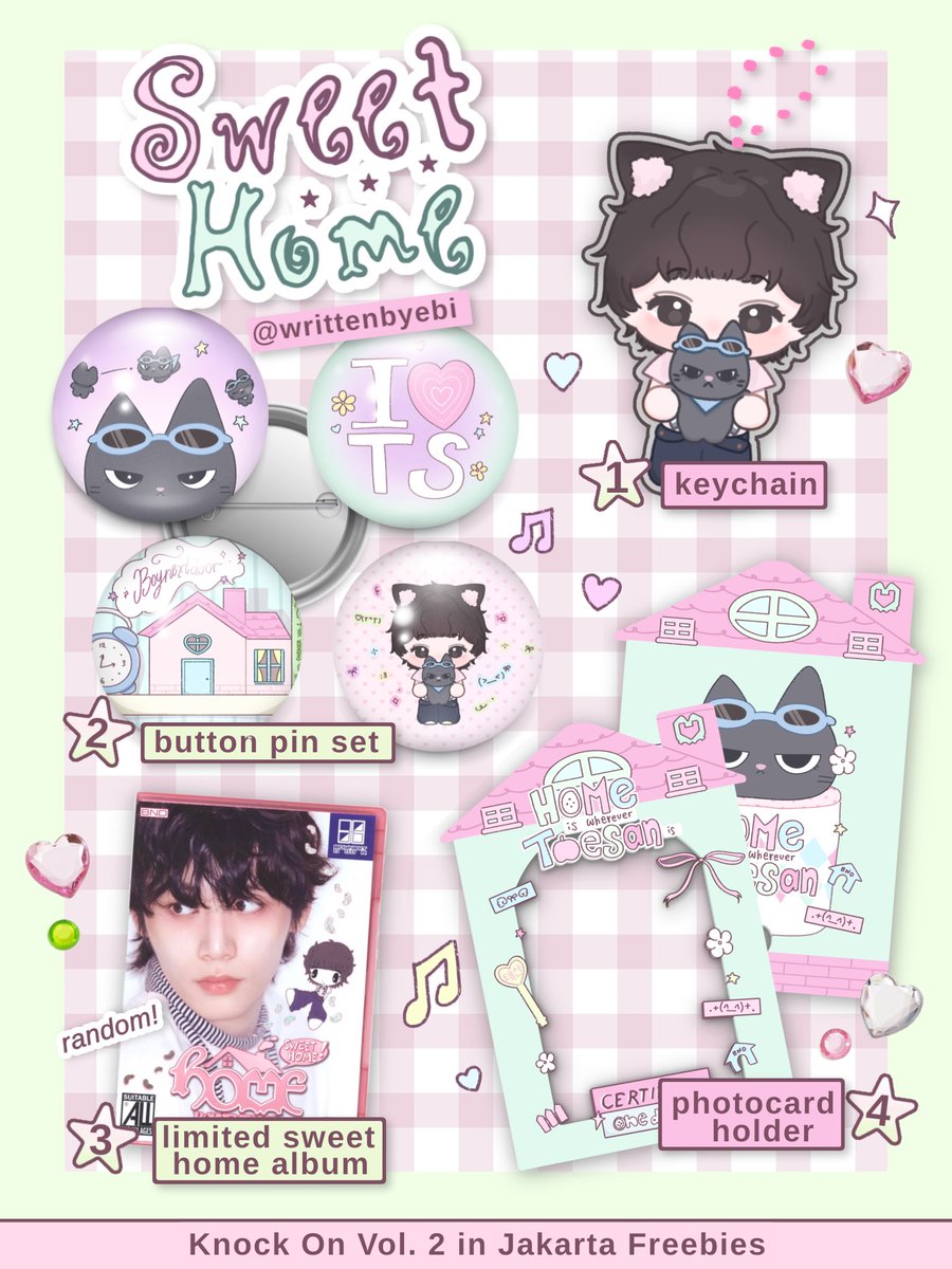 writtenbyebi's tweet photo. ˚ʚ♡ɞ˚  sweet h♡me! Knock On Vol. 2 in Jakarta, freebies by @writtenbyebi 

⋆. 𐙚˚࿔ HOW TO CLAIM 𝜗𝜚˚⋆ 

╰┈➤ like &amp; rt this tweet! super selective and for my readers only. very limited quantity, so please say hi to me first and ask nicely. do NOT throw it away or sell it! https://t.co/kfEdZEoi45
