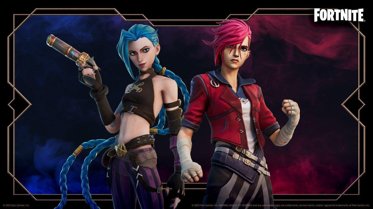 JinxArcanehehe's tweet photo. Day 33 of asking @Fortnite and @RiotGames to bring back Arcane Jinx &amp; Arcane Vi to the Item Shop. 💙💥
Thirty-three days later, and I'm still hoping to see these skins return.
#Fortnite #Arcane https://t.co/F0So4YJnBd