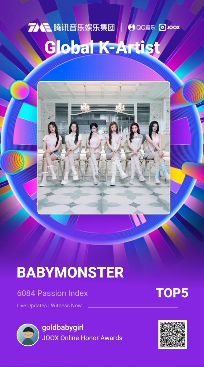 BABYMONSTERVT's tweet photo. [🗳️] 2026 TMElive International Music Awards 

#BABYMONSTER has been nominated at the TMElive International Music Awards! 💥

🔹 Global K-Artist
🔹 Global Trend Songs - Hot Sauce and We Go Up

🗓 Voting Period:
July 20 — August 9, 2026

🏆 Global K-Artist: Based on data from the Global-K Chart, winners will be determined primarily by online recommendation indexes and officially certified by Melon. The winner will be awarded a trophy.
🗳️ Vote here: https://t.co/AjcckTXf4S

🎶 Global Trend Songs Top 10: The final top 10 will be decided by online recommendation indexes. Selected tracks will be honored with exclusive titles and promotional resource support.
🗳️ Vote here: https://t.co/KjyGjpgX4z

📱Voting app: JOOX
🔐 Voting Guide
• Log in Daily to receive Passion Index
• Complete Starlight Card Blind box Daily
• Complete Badge Mission Daily

💡Fan Budge Guide: https://t.co/S5pv0F1EXN

📌 Complete daily and event missions to earn voting points.

#베이비몬스터 @YGBABYMONSTER_