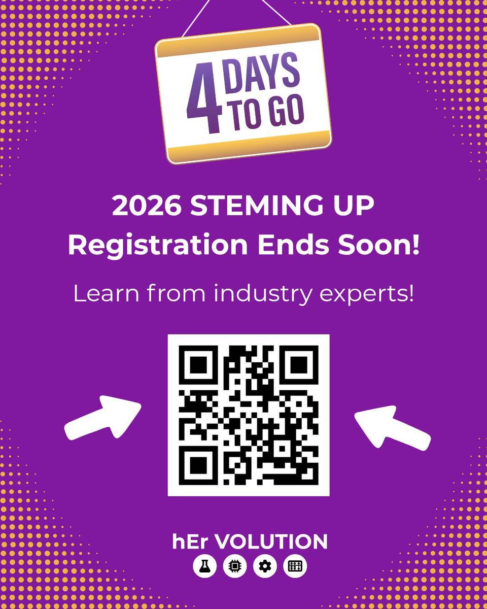 hEr_VOLUTION's tweet photo. ๐ 4 days left to register for STEMing UP ๐
Don't miss out on the opportunity to learn from STEM experts and create connections that will last a lifetime.
๐จ Apply by July 24: https://t.co/isgtxI5RA1
#stemingup #stem #womeninstem #applynow #femaleempowerment https://t.co/eNfm0Oj92w
