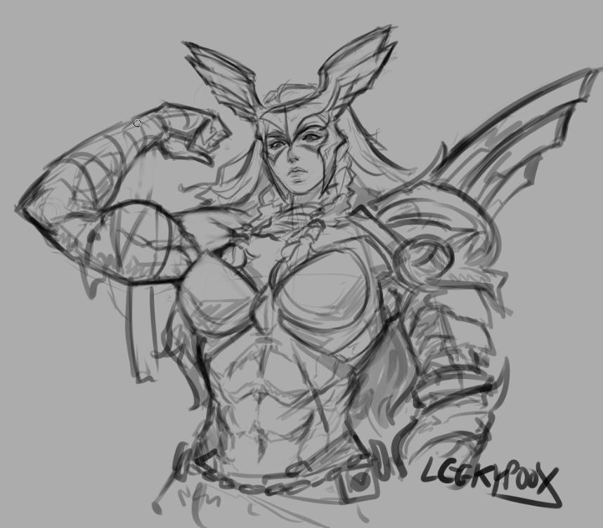 Leekypooart's tweet photo. Tank main sketches Angela for fun (unfortunately I couldn't save this, i was using the Trial version of CSP cuz my main computer broke

Sketched in about 20 mins https://t.co/nVcwqaIrqW