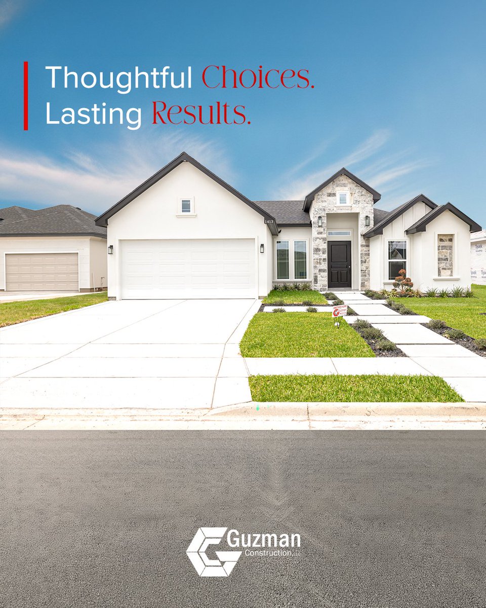 buildguzman's tweet photo. Every detail matters when building a home that lasts.

With its crisp white exterior, elegant stone entryway, and modern finishes, this custom home combines timeless design with the craftsmanship Guzman Construction is known for.

☎️ (956) 441-2905

#HomeBuilder #HomeDesign https://t.co/qKBVZfDxWV