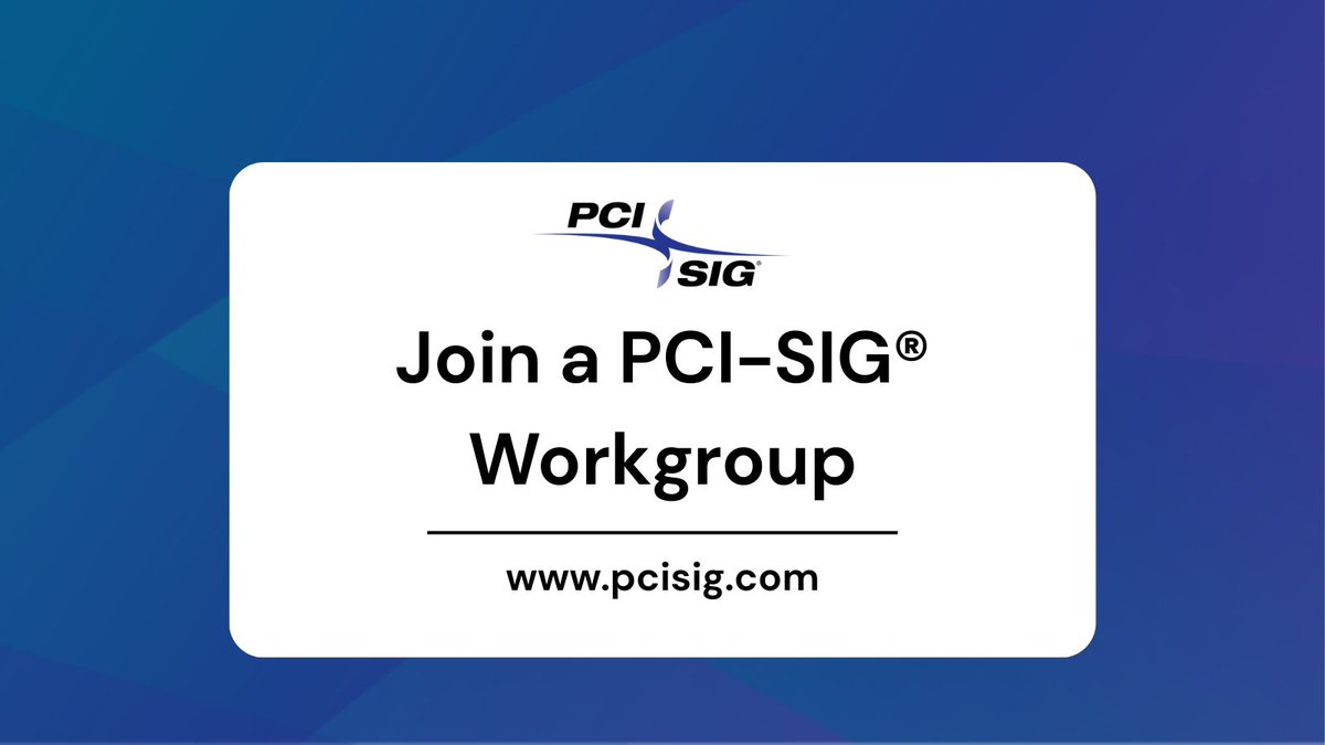 pci_sig's tweet photo. As #PCIe technology continues to evolve, industry collaboration remains essential to developing interoperable solutions that power the next generation of #computing.
#PCISIG Workgroups enable members to collaborate with industry experts, contribute to PCIe specifications, and help address the technical challenges shaping future products.
Join a Workgroup to get involved > https://t.co/h2aE8ohtIW