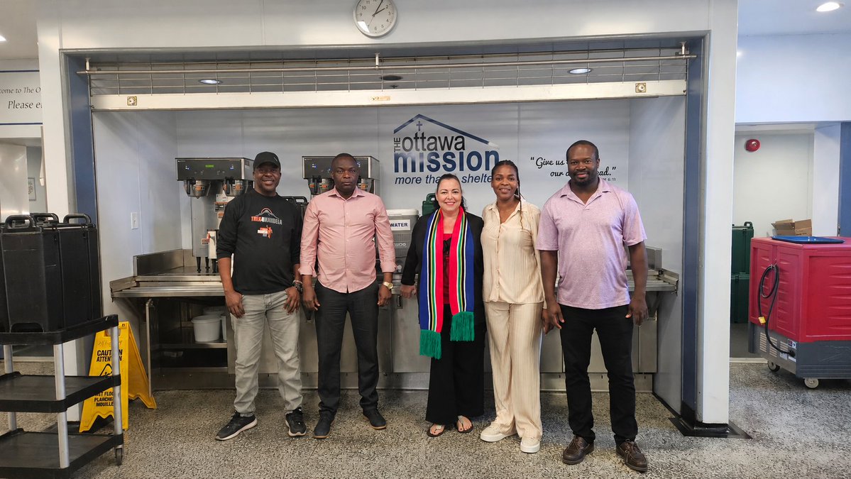 RSAinOttawa's tweet photo. On 16 July 2026, the High Commission participated in the #NelsonMandelaDay @OttawaMission donating groceries and preparing food parcels for the homeless. @RSAinOttawa also donated non-perishable food, clothing, and personal hygiene products
#67minutes
#MandelaDay2026
#BeTheLegacy https://t.co/HCXbFUZb9e