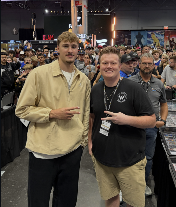 sappyscards's tweet photo. Waxxed Cards &amp; Sappy’s had boots on the ground in NYC for @FanaticsFest  🔥

@jordan_rich5  linked up with @Cooper_Flagg during an incredible weekend for The Hobby.

Moments like this are what it’s all about.
#CooperFlagg #TheHobby #SportsCards https://t.co/kuV7QA7dsJ