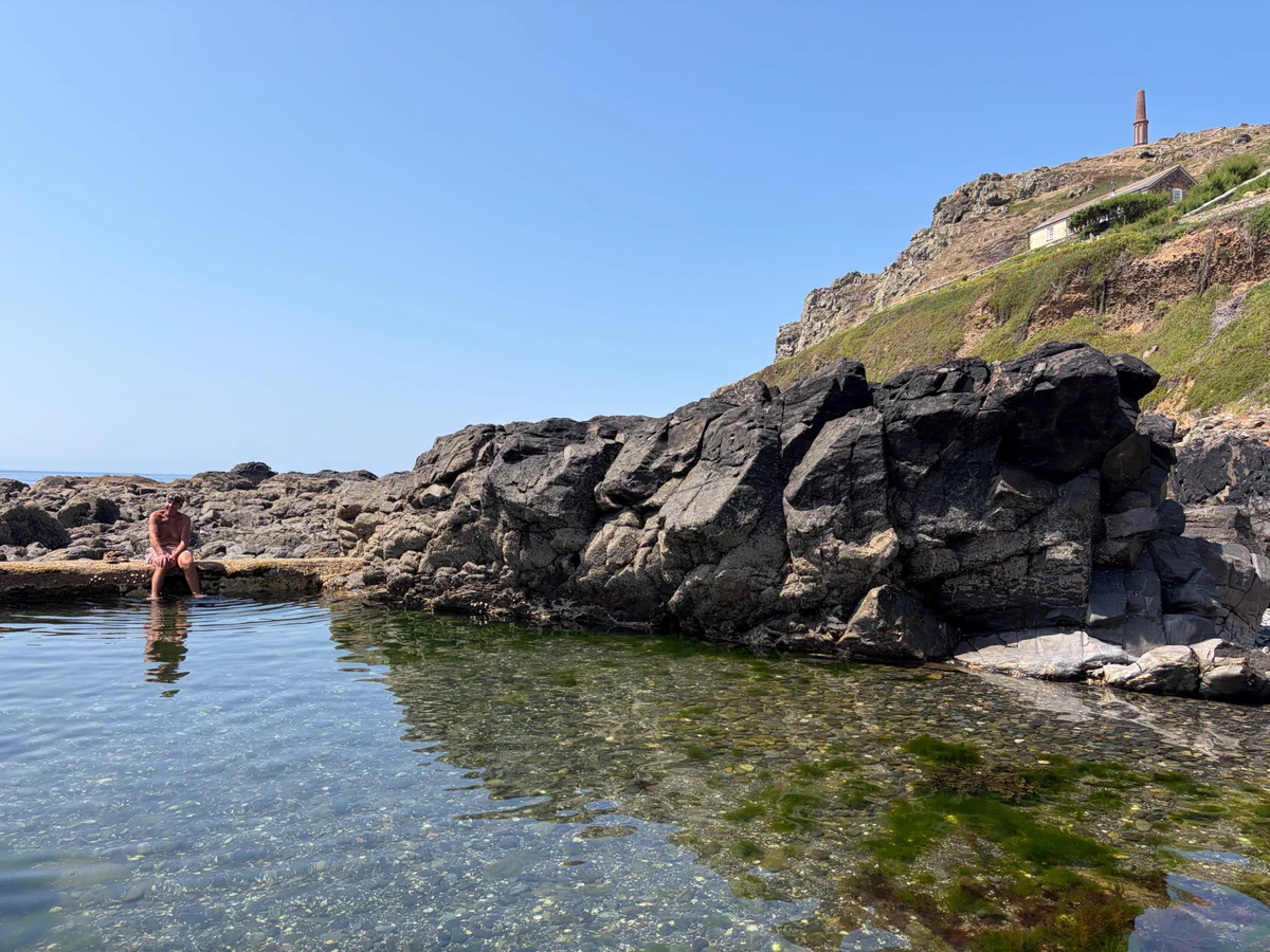 A tide pool / swimming pool in Pirates' Cove, on the edge of Cape Cornwall.