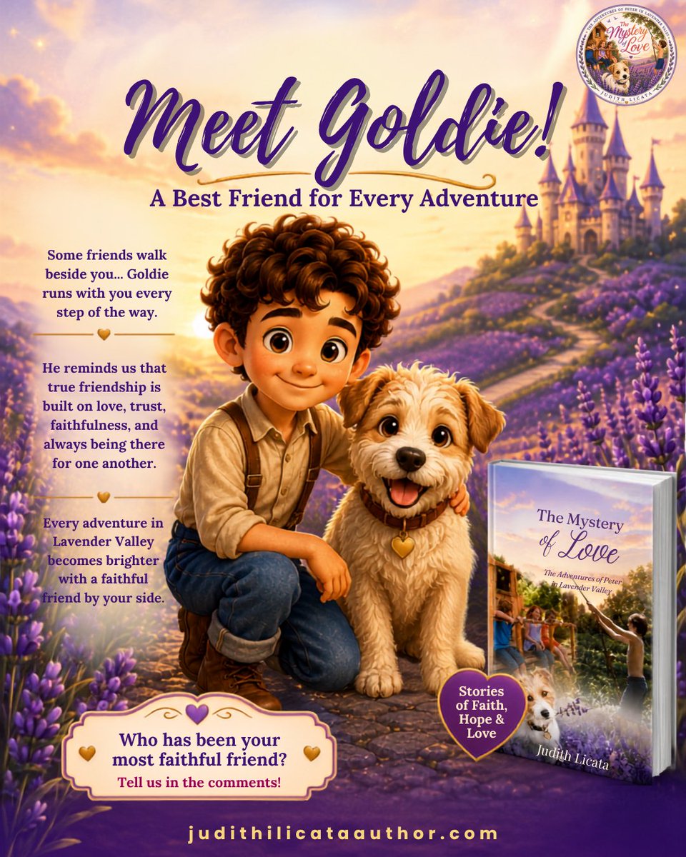 JudithILicata's tweet photo. πΎ True friendship runs beside you every step of the way. Goldie shows us that love, trust, and faithfulness make every adventure brighter. πβ¨
Discover their journey in Lavender Valley at https://t.co/gfcjApmReO πΏ
#ChildrensBooks #FamilyReading #KidsBookCommunity https://t.co/4DU07pO1yq