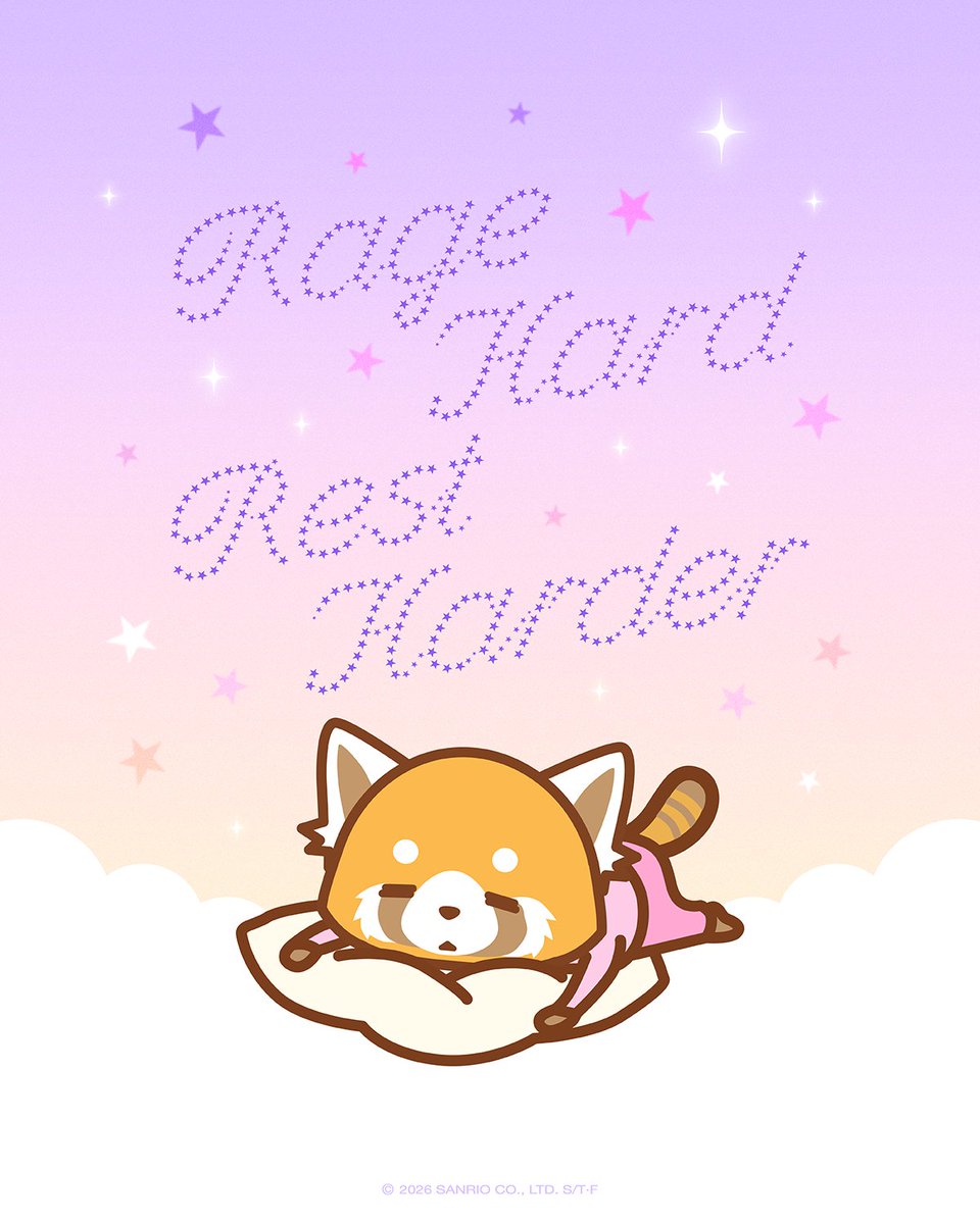 aggretsuko's tweet photo. Pause today so you can power through tomorrow 💤✨ #mondaymotivation https://t.co/lxOx07cneJ