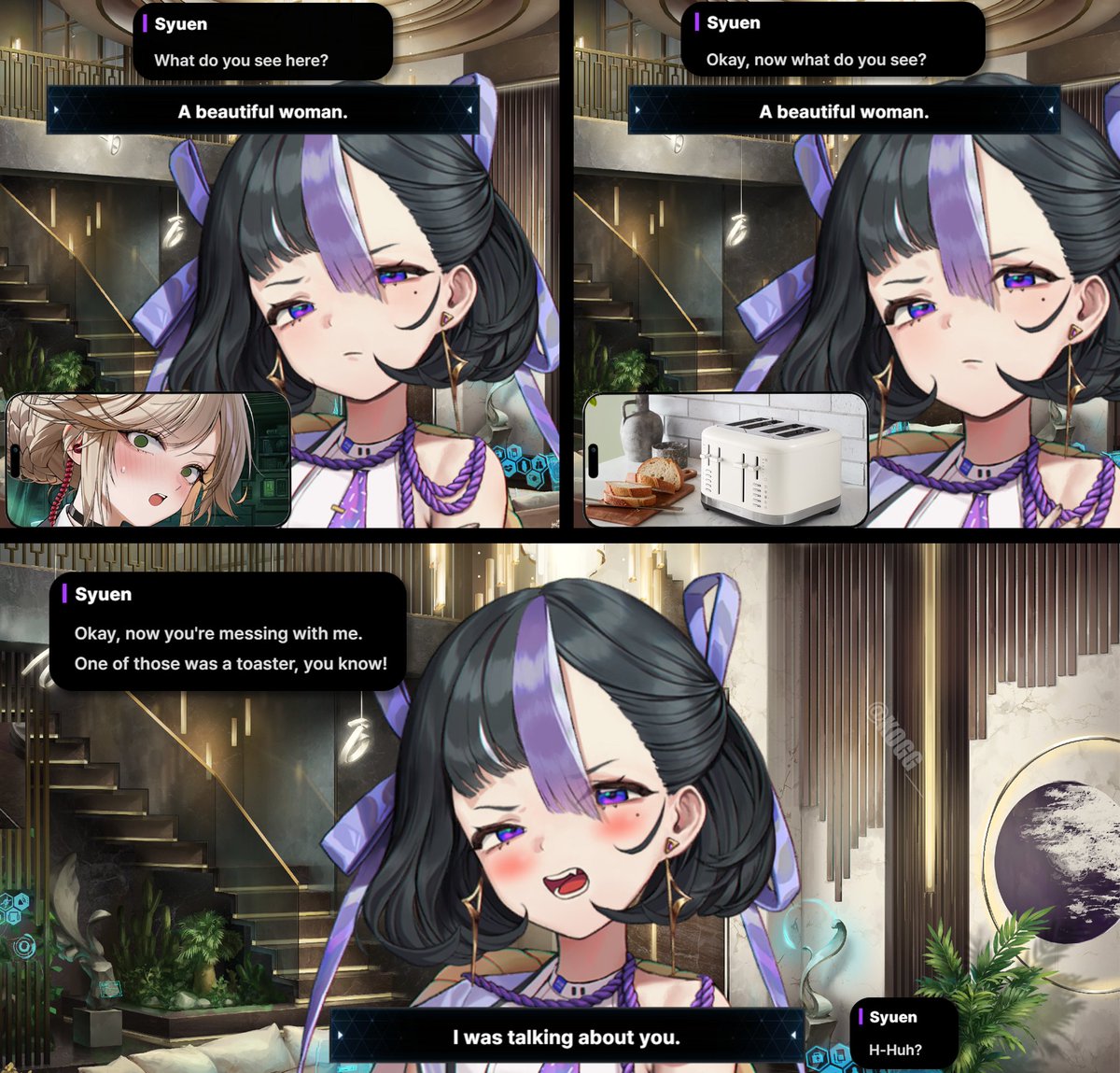 KOGG__'s tweet photo. Syuen gets an unexpected answer while testing the Commander's vision. https://t.co/C3lZm517Gq