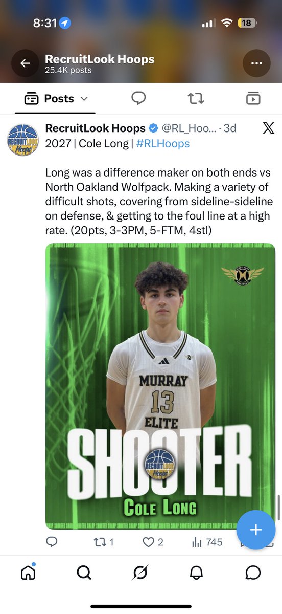 ColeLong13_'s tweet photo. Highlights from last Weekend playing on the @RL_Hoops Circuit in Nashville for @MurrayElite!

14.2 ppg
52.3% fg (23/44)
54.8% 3pt (17/31)

@tonysroe @PrepHoopsIA @ivtigerbball https://t.co/1zZ6Mh9xIk
